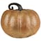 7.5" Gold & Orange Textured Pumpkin Fall Decoration